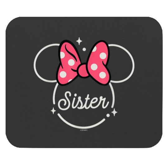 Disney Minnie Mouse Sister Head Icon Magic Family Trip Gifts Trends Mouse Pads