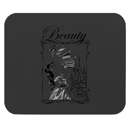 Disney Beauty and the Beast Belle Book Stack Ske Mouse Pads