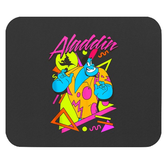disneys Aladdin Genie 90's Style Neon Portrait Mouse Pads