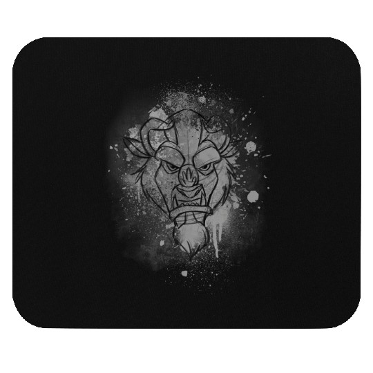Disney Beauty And The Beast Ink Splatter Beast Mouse Pads