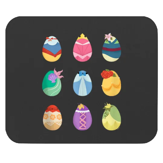 Disney Princess Easter Spring Nine Decorated Easter Eggs Mouse Pads