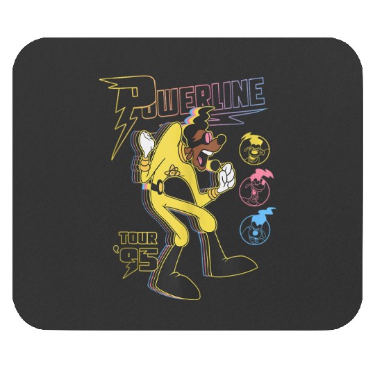 Disney A Goofy Movie Powerline Tour 95 Retro Neon Poster Mouse Pads