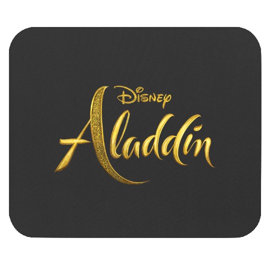 disneys Aladdin Live Action Gold Text Movie Logo Mouse Pads