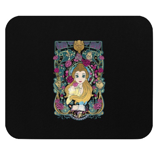 Disney Beauty And The Beast Belle Surrounded Gra Mouse Pads