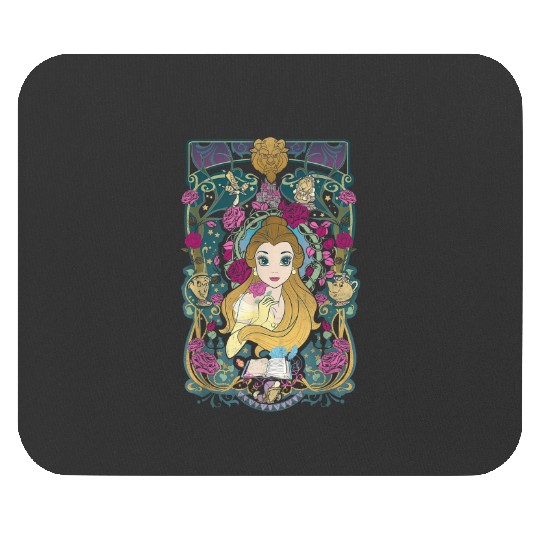 Disney Beauty And The Beast Belle Surrounded Gra Mouse Pads