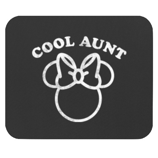 Disneys Minnie Mouse Cool Aunt Distressed Big Chest Logo Mouse Pads