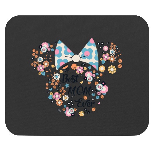 Disney Minnie Mouse Best Mom Ever Icon Flowers Mother’s Day Mouse Pads