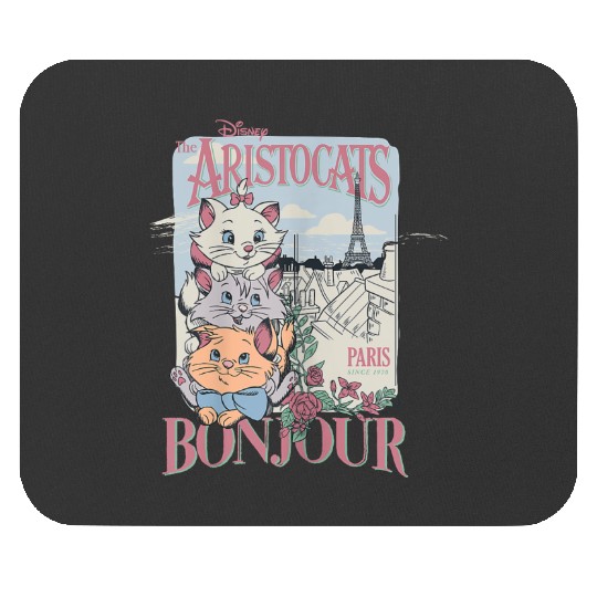 Disney The Aristocats Bonjour Paris Since 1979 Vintage Ad gifts trends Mouse Pads