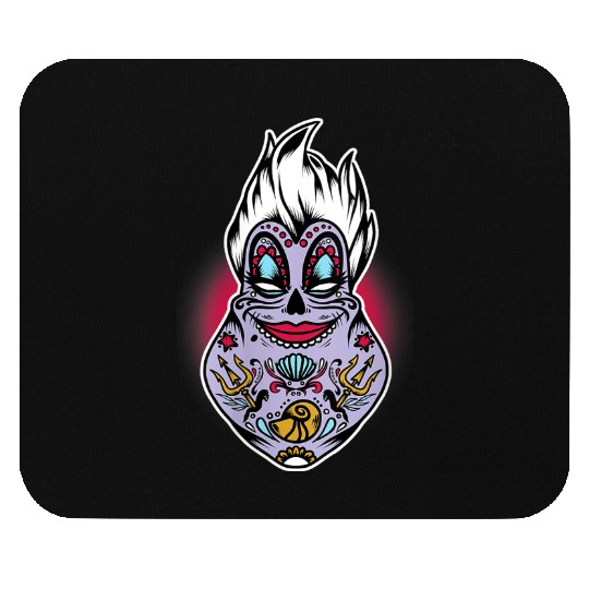 Disneys Villains Halloween Ursula Sugar Skull Mouse Pads