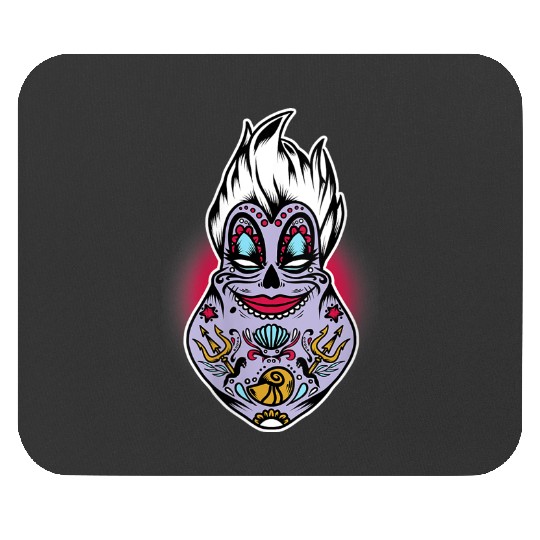Disneys Villains Halloween Ursula Sugar Skull Mouse Pads