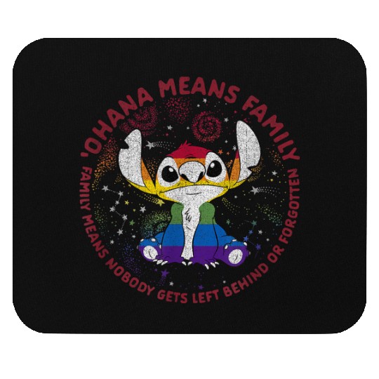 Disney Lilo Stich Ohana Pride Circle Short Sleeve Mouse Pads