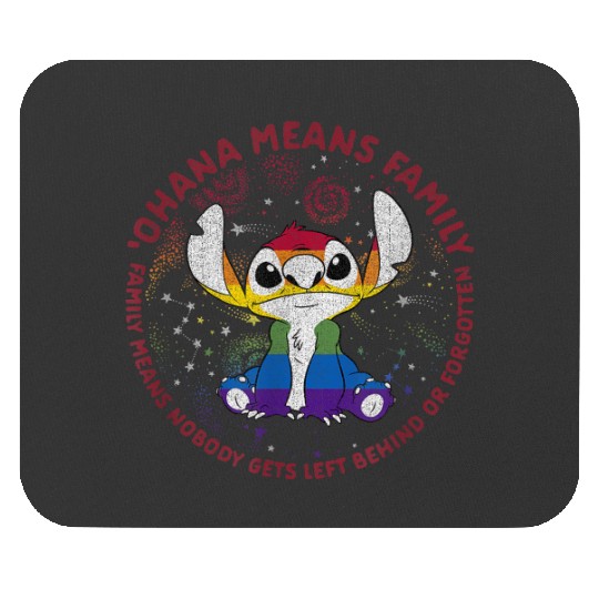 Disney Lilo Stich Ohana Pride Circle Short Sleeve Mouse Pads