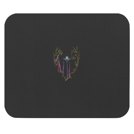 Disney Maleficent Line Art Portrait Mouse Pads