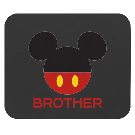 Disney Mickey Mouse Red Shorts Icon Brother Family Mouse Pads