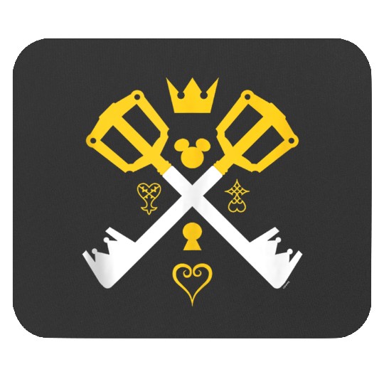 Disneys Kingdom Hearts Iconic Symbols Cross Keyblades Poster Mouse Pads