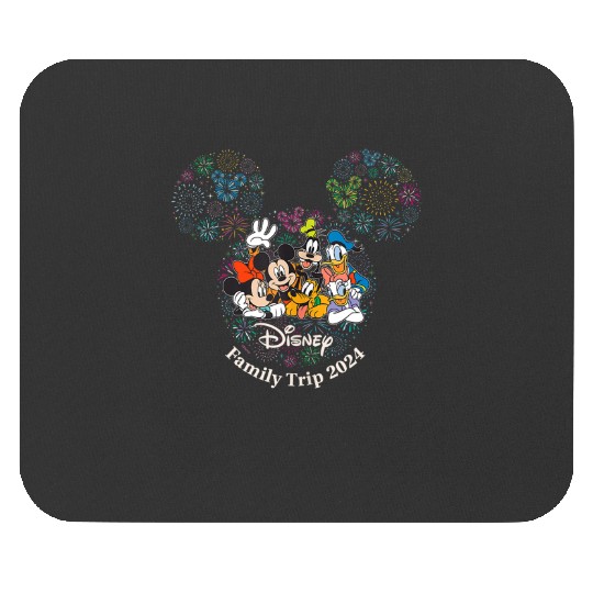 Disney Mickey Friends Fireworks Vacation Family Trip 2024 Mouse Pads