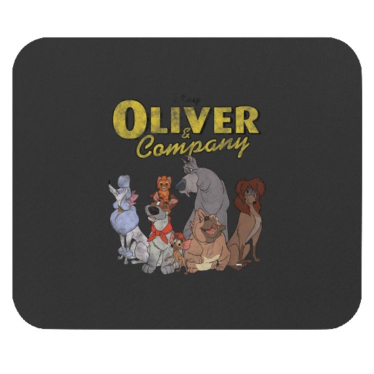 Disney Oliver And Company Group Shot Vintage Por Mouse Pads