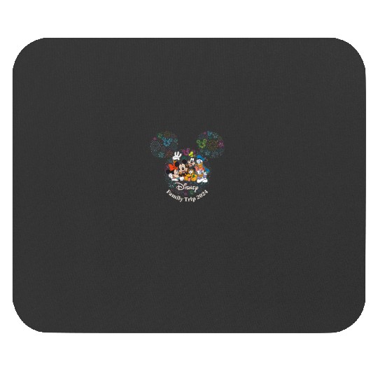 Disney Mickey Friends Fireworks Vacation Family Trip 2024 Mouse Pads