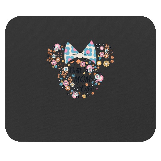 Disney Minnie Mouse Best Mom Ever Icon Flowers Mothers Day Mouse Pads