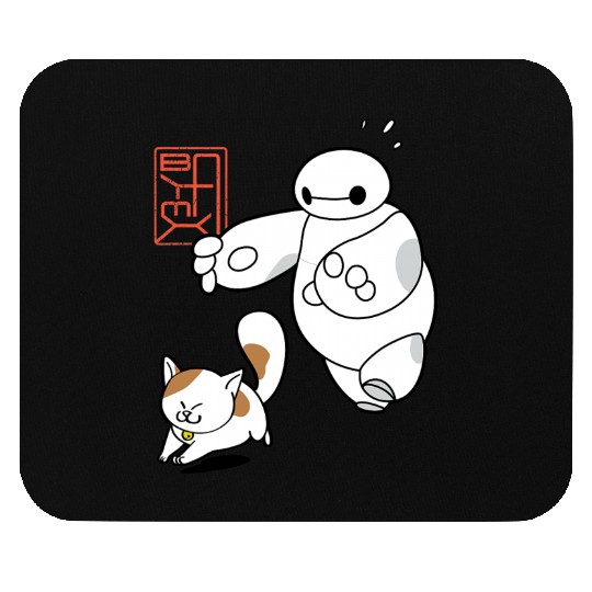 Disney Big Hero 6 Baymax Chasing Mochi Cute Shot Mouse Pads