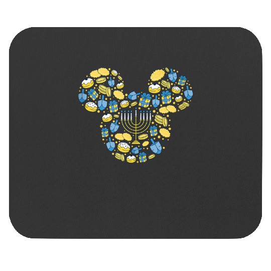 Disney Mickey Mouse Icon Hanukkah Chanukah Dreidel Menorah Mouse Pads