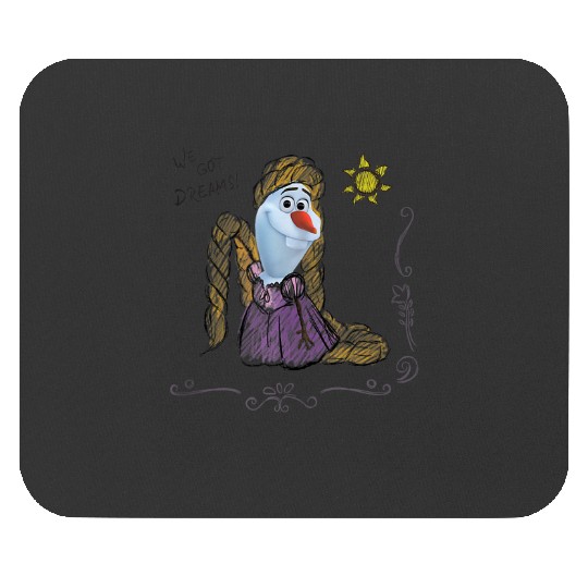 Disney Olaf Presents Rapunzel Costume Sketch Mouse Pads
