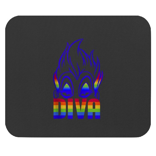 Disney Villains Ursula Rainbow Diva Face Mouse Pads