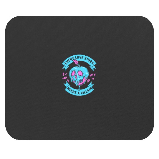 Disney Villains Valentines Day Love Story Poison Apple Logo Mouse Pads