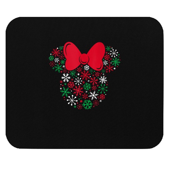 Disney Minnie Mouse Icon Holiday Snowflakes Mouse Pads
