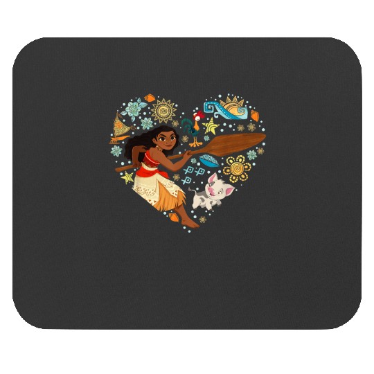 Disney Princess Moana Hei Hei Pua Collage Heart Mouse Pads