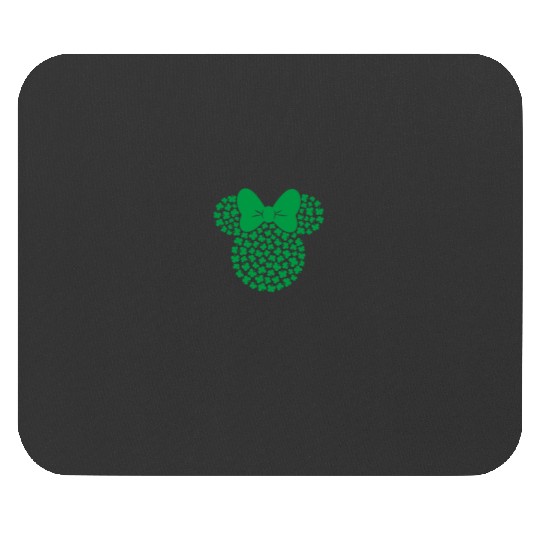 Disney Minnie Mouse Icon Green Shamrocks St Patricks Day 3105 Mouse Pads