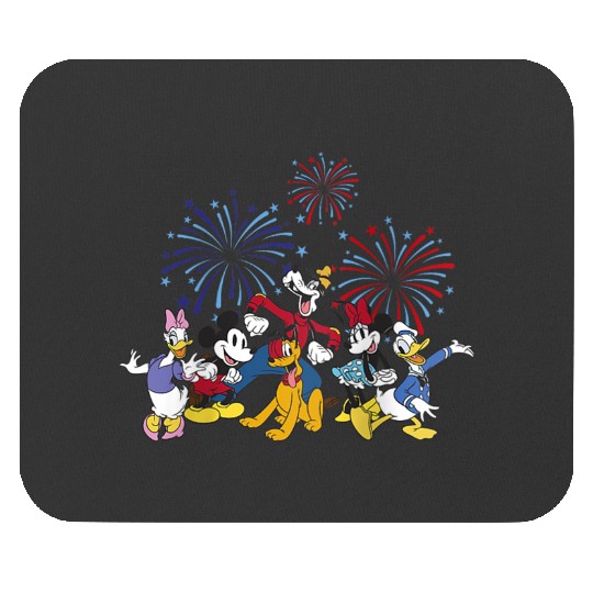 Disneyss Mickey Classic 4th Of July Vintage Fireworks Crew Mouse Pads