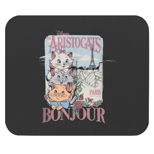 Disney The Aristocats Bonjour Paris Since 1979 Vintage Ad Mouse Pads