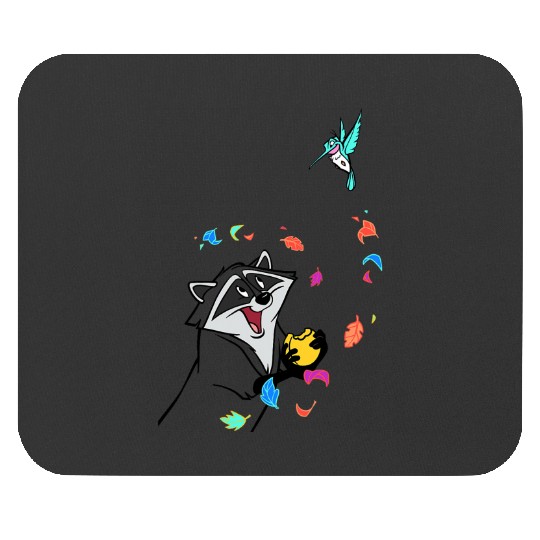Disney Pocahontas Meeko Flit Colorful Leafs Fall Mouse Pads