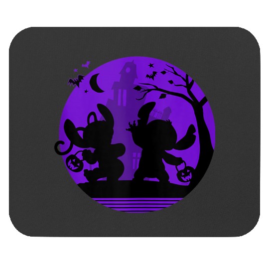 Disneyss Stitch And Angel Trick Or Treat Halloween Mouse Pads