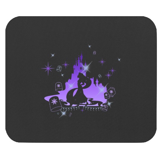 Disney Tangled Rapunzel Silhouette Portrait Graphic Mouse Pads