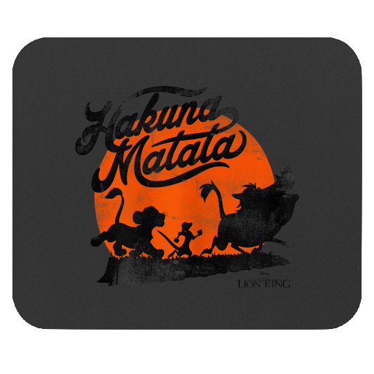 Disneyss Lion King Hakuna Matata Trio Orange Sunset Silhouette Mouse Pads