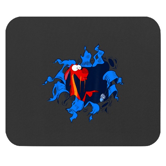 Disney Mulan Mushu Cri-Kee Takes The Blame Ripped Mouse Pads