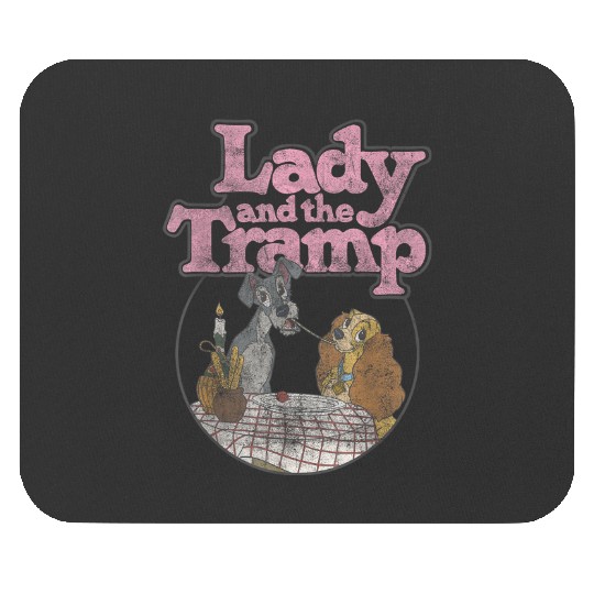 Disneyss The Lady And The Tramp Circle Portrait Logo Mouse Pads