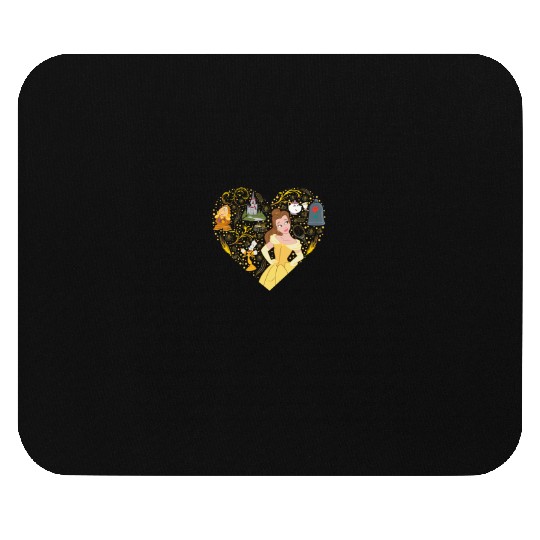 Disney Princess Belle Collage Heart 2525 Mouse Pads