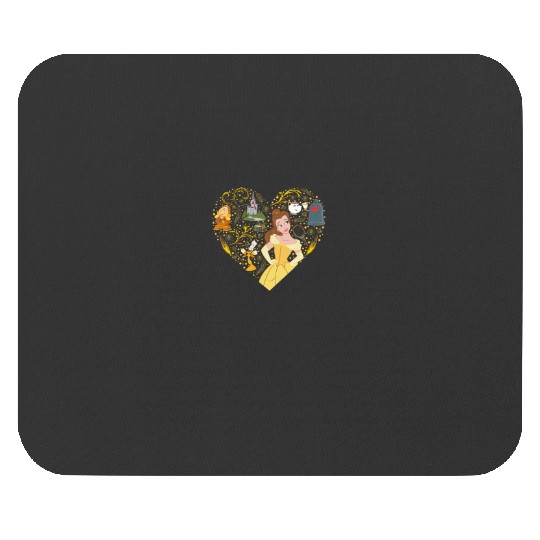 Disney Princess Belle Collage Heart 2525 Mouse Pads