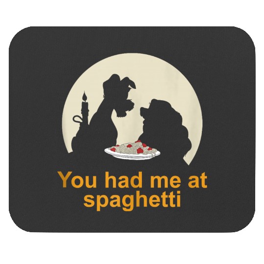 Disneyss Lady And The Tramp You Had Me At Spaghetti Silhouette Mouse Pads