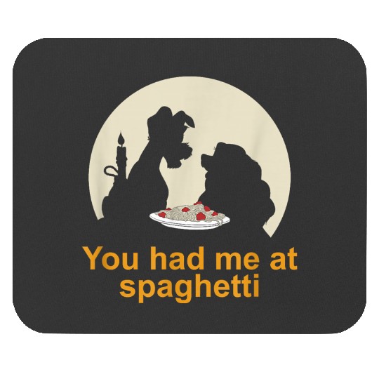 Disneyss Lady And The Tramp You Had Me At Spaghetti Silhouette Mouse Pads