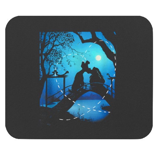 Disneyss The Lady And The Tramp Night Time Silhouette Mouse Pads