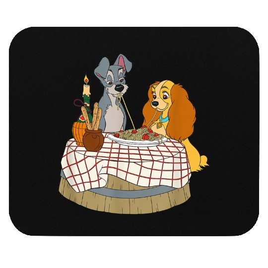 Disneyss Lady And Tramp Bella Notte Spaghetti Mouse Pads