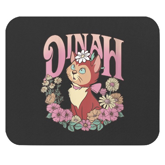 Disneyss Alice In Wonderland Dinah Cute Floral Portrait Mouse Pads