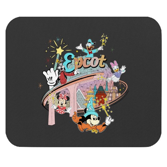 Disney Epcot Mouse Pads, Vintage Epcot 1982 Mouse Pads, Vintage Disney Mouse Pads, Mickey And Friends, Epcot Trip Mouse Pads