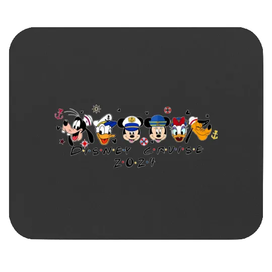 2024 Disney Cruise Mouse Pads, Disney Pirate Mouse Pads 2024, Mickey and Friends Cruise Mouse Pads
