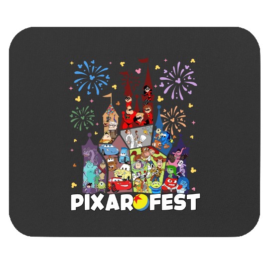 Disneyland Castle Pixar Fest Characters Mouse Pads, Inside Out Monster Inc Toy Story Mouse Pads