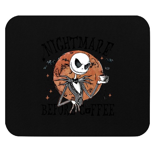 Jack Skellington Nightmare Before Coffee Mouse Pads, Disney Halloween Mouse Pads